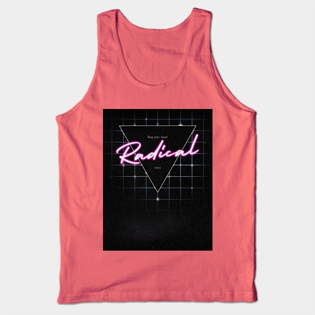 Radical 80s Bag Your Face Tank Top by ZeroRetroStyle